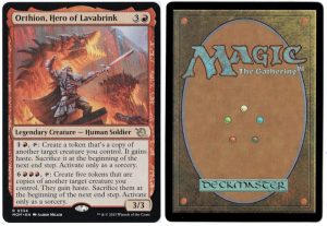 Orthion, Hero of Lavabrink from March of the Machine Magic the Gathering Proxy