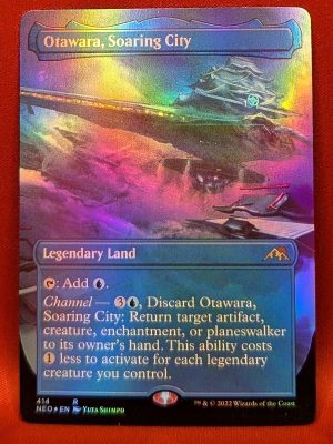 FOIL Otawara, Soaring City (Extended Art) from Kamigawa: Neon Dynasty Magic the Gathering Proxy