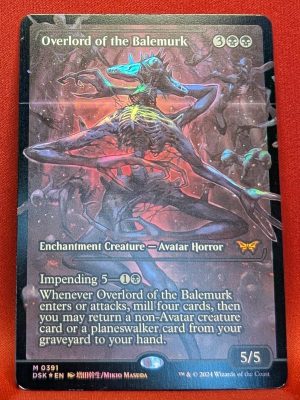 FOIL Overlord of the Balemurk (Showcase) from Duskmourn: House of Horror Magic the Gathering Proxy