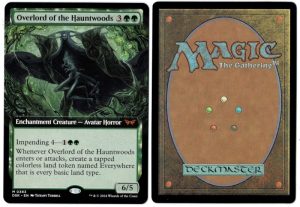 Overlord of the Hauntwoods (Extended Art) from Duskmourn: House of Horror Magic the Gathering Proxy