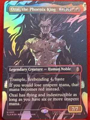 FOIL Ozai, the Phoenix King (0311) (Borderless) from Avatar: The Last Airbender Magic the Gathering Proxy