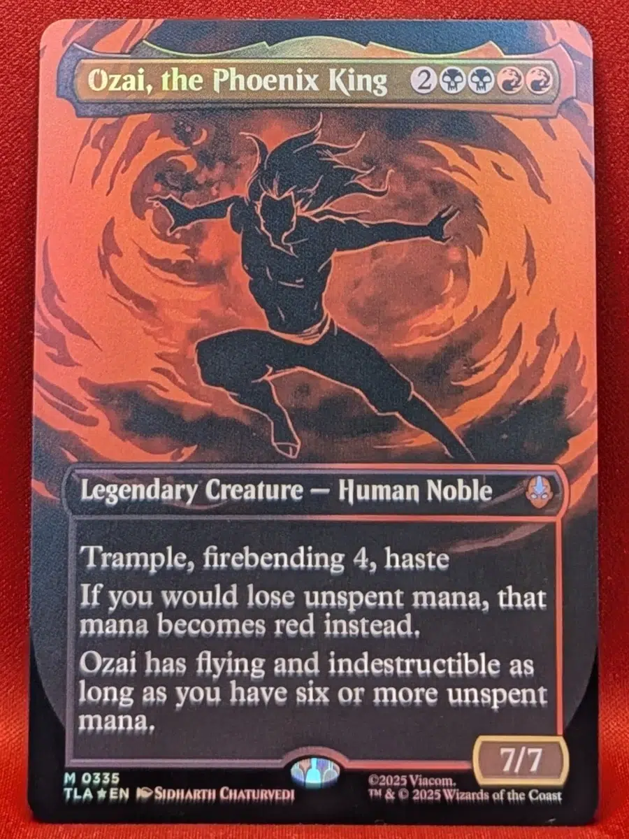 FOIL Ozai, the Phoenix King (0335) (Borderless) from Avatar: The Last Airbender Magic the Gathering Proxy