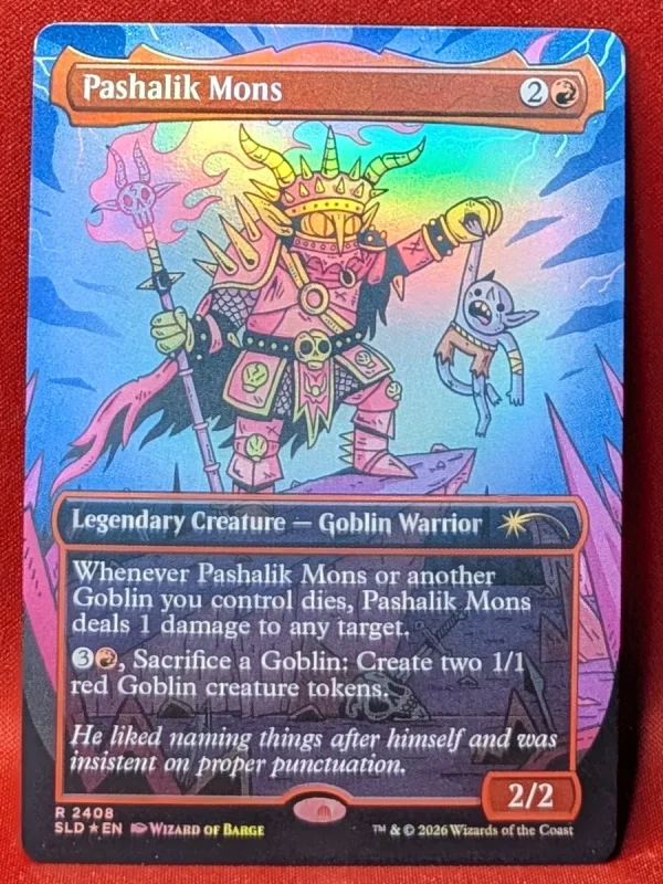 FOIL Pashalik Mons (2408) from Secret Lair Drop Magic the Gathering Proxy