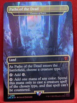 SURGE FOIL Paths of the Dead (Cavern of Souls) from Commander: The Lord of the Rings: Tales of Middle-earth Magic the Gathering Proxy