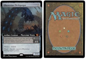 Phyrexian Fleshgorger (Extended Art) from The Brothers' War Magic the Gathering Proxy