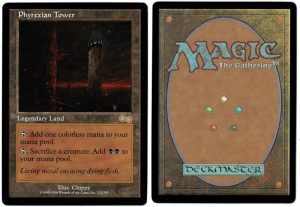Phyrexian Tower from Urzas Saga Magic the Gathering Proxy