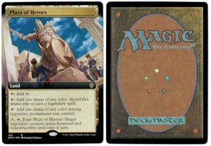 Plaza of Heroes (Extended Art) from Dominaria United Magic the Gathering Proxy