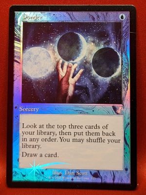 FOIL Ponder from Time Spiral Remastered Magic the Gathering Proxy