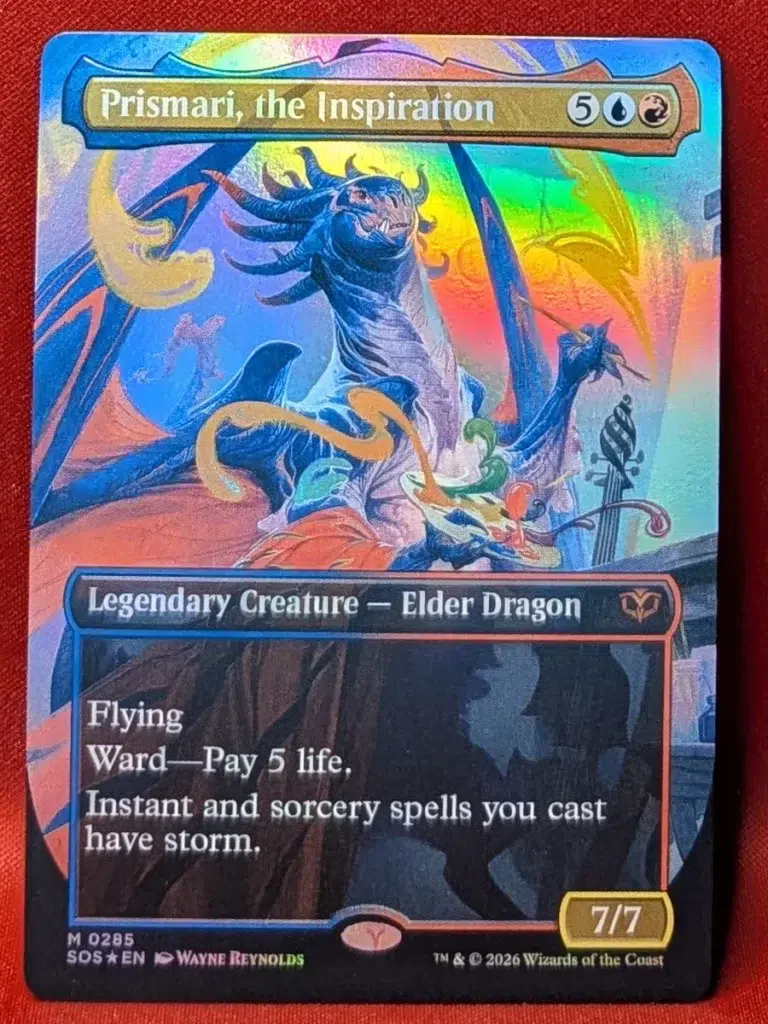 FOIL Prismari, the Inspiration (Borderless) from Secrets of Strixhaven Magic the Gathering Proxy