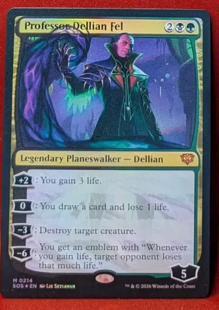 FOIL Professor Dellian Fel from Secrets of Strixhaven Magic the Gathering Proxy