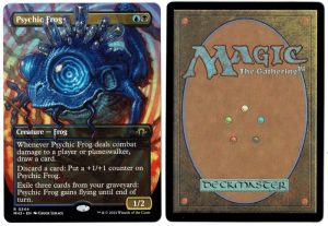 Psychic Frog (Borderless) from Modern Horizons 3 Magic the Gathering Proxy