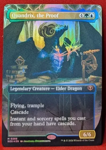 FOIL Quandrix, the Proof (Borderless) from Secrets of Strixhaven Magic the Gathering Proxy