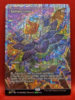FRACTURE FOIL Radiant Lotus (Showcase) from Aetherdrift Magic the Gathering Proxy