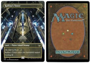 Raffine’s Tower (Borderless) from Streets of New Capenna Magic the Gathering Proxy