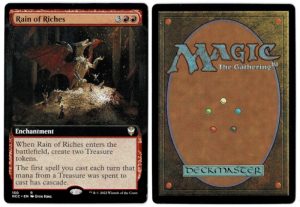 Rain of Riches (Extended Art) from Commander:Streets of New Capenna Magic the Gathering Proxy