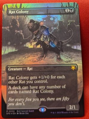 FOIL Rat Colony (Borderless) from Special Guests Magic the Gathering Proxy