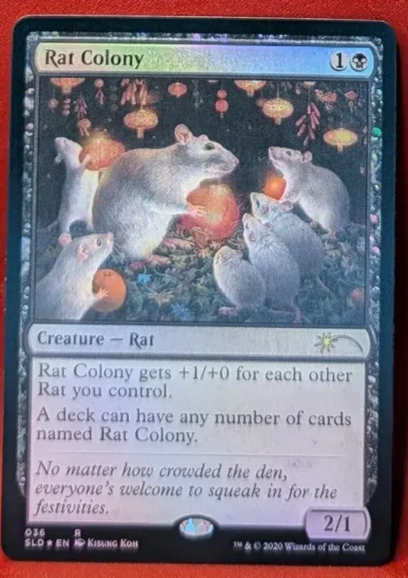 FOIL Rat Colony (0036) from Secret Lair Drop Magic the Gathering Proxy