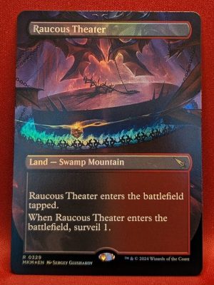 FOIL Raucous Theater (Borderless) from Murders at Karlov Manor Magic the Gathering Proxy