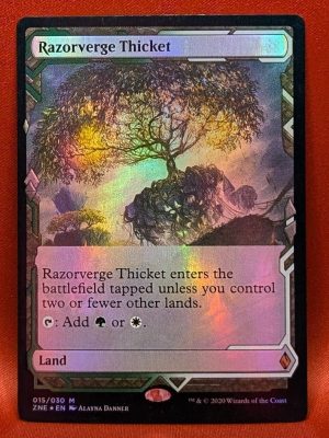 FOIL Razorverge Thicket from Zendikar Rising Expedition Magic the Gathering Proxy