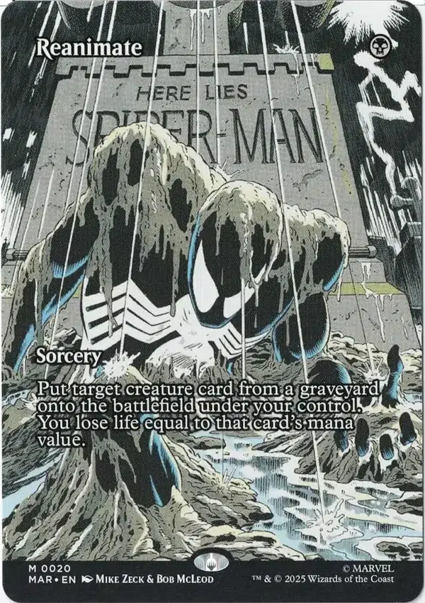 Reanimate Bord Spiderman Magic the Gathering Proxy