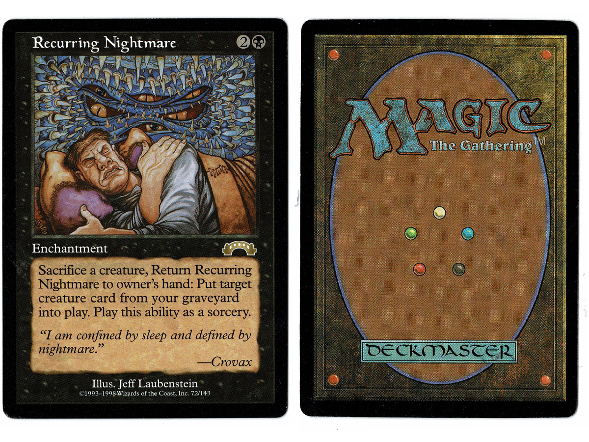 Recurring Nightmare Near Mint Normal English Magic the Gathering Exodus Card MTG
