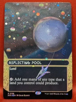 GALAXY FOIL Reflecting Pool (0126) (Borderless) from Edge of Eternities: Stellar Sights Magic the Gathering Proxy