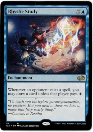 Rhystic Study from Jumpstart 2022 Magic the Gathering Proxy