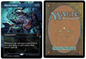 Rhystic Study (Anime Borderless) from Wilds of Eldraine: Enchanting Tales Magic the Gathering Proxy