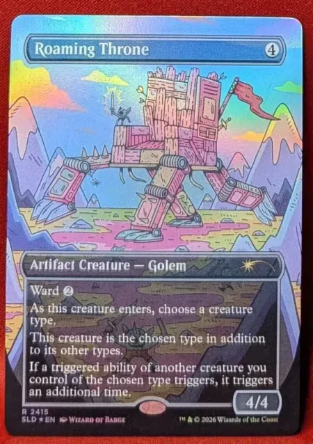 FOIL Roaming Throne (2415) from Secret Lair Drop Magic the Gathering Proxy