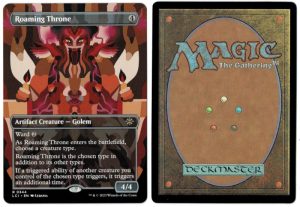 Roaming Throne (Borderless) from The Lost Caverns of Ixalan Magic the Gathering Proxy