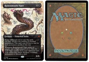Rottenmouth Viper (Borderless) from Bloomburrow Magic the Gathering Proxy