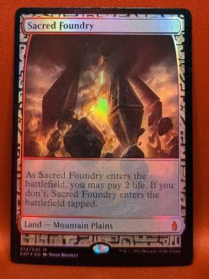 FOIL Sacred Foundry from Zendikar Expedition Magic the Gathering Proxy