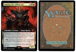 Sauron, the Lidless Eye (Extended Art) from Universes Beyond: The Lord of the Rings: Tales of Middle-earth Magic the Gathering Proxy