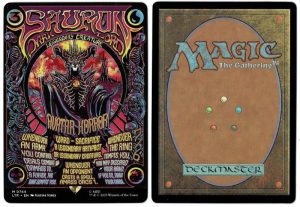 Sauron, the Dark Lord (Borderless Poster) from Universes Beyond: The Lord of the Rings: Tales of Middle-earth Magic the Gathering Proxy