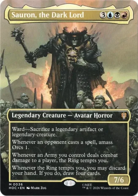 Sauron, the Dark Lord from The Hobbit Commander Magic the Gathering Proxy