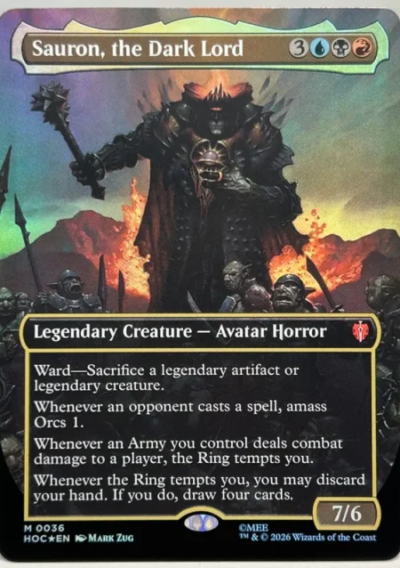 Sauron the dark lord foil – magic the gathering proxy