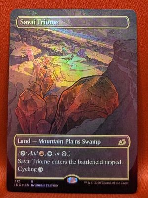 FOIL Savai Triome (Showcase) from Ikoria Magic the Gathering Proxy
