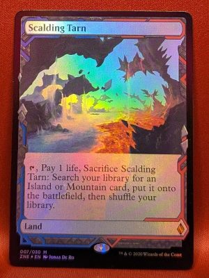 FOIL Scalding Tarn from Zendikar Rising Expedition Magic the Gathering Proxy