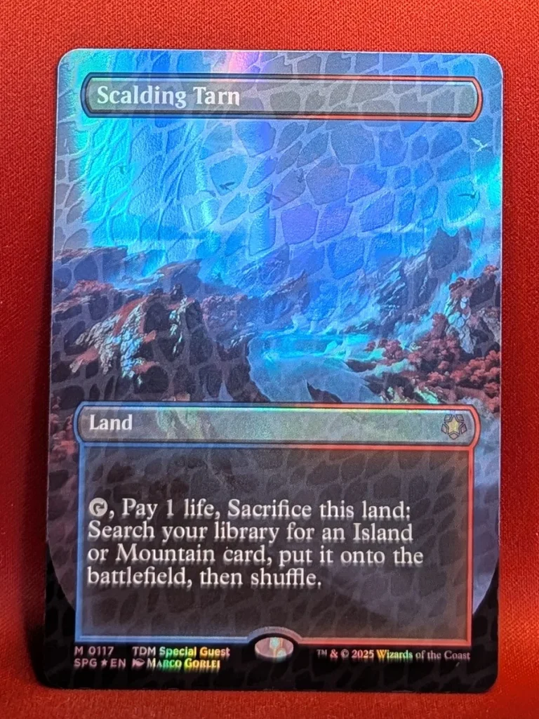 DRAGONSCALE FOIL Scalding Tarn (Borderless) from Special Guests Magic the Gathering Proxy