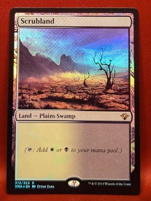 FOIL Scrubland from Vintage Masters Magic the Gathering Proxy