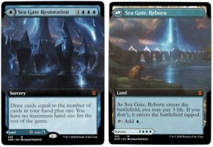Sea Gate Restoration (Extended Art) from Zendikar Rising Magic the Gathering Proxy