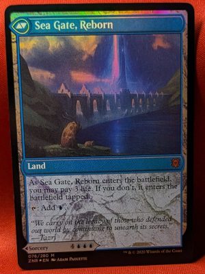 FOIL Sea Gate Restoration from Zendikar Rising Magic the Gathering Proxy