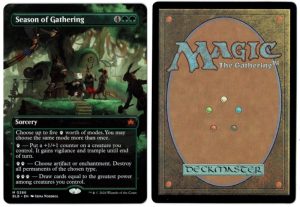 Season of Gathering (Borderless) from Bloomburrow Magic the Gathering Proxy