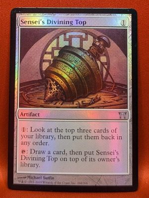 FOIL Sensei’s Divining Top from Champions of Kamigawa Magic the Gathering Proxy