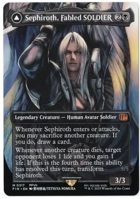 Sephiroth Fabled Soldier Bord 317 Magic the Gathering Proxy