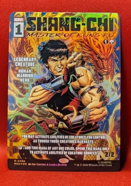 FOIL Shang-Chi, Master of Kung Fu (Borderless) from Marvel Super Heroes Magic the Gathering Proxy