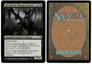 Sheoldred, Whispering One from New Phyrexia Magic the Gathering Proxy