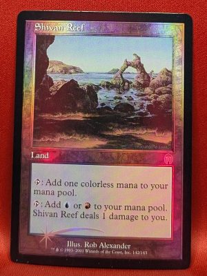 FOIL Shivan Reef from Apocalypse Magic the Gathering Proxy
