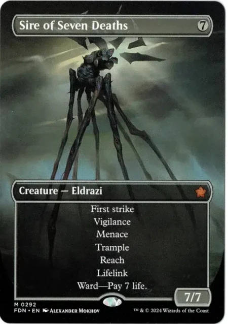 Sire Of Seven Deaths Ext Art Magic the Gathering Proxy