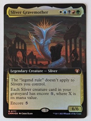 FOIL Sliver Gravemother (Extended Art) from Commander Masters Proxy